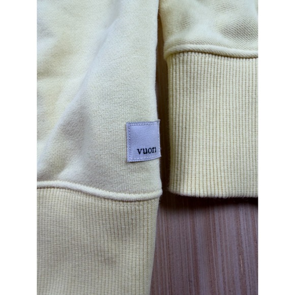 Vuori Sedona Weekender Sweatshirt Womens Small Yellow Cotton French Terry Lined - Picture 2 of 5